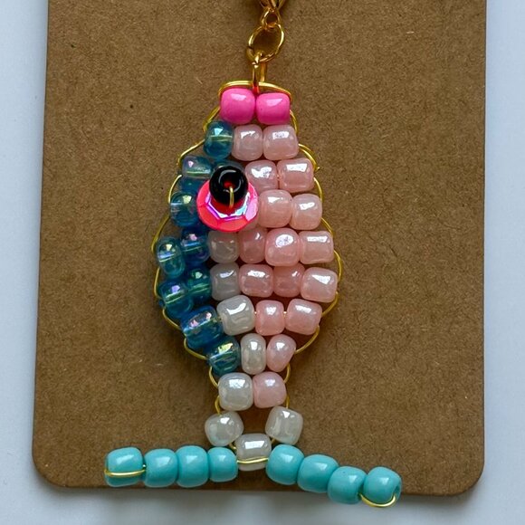 Fish Beaded Charm Keychain - Picture 2 of 3